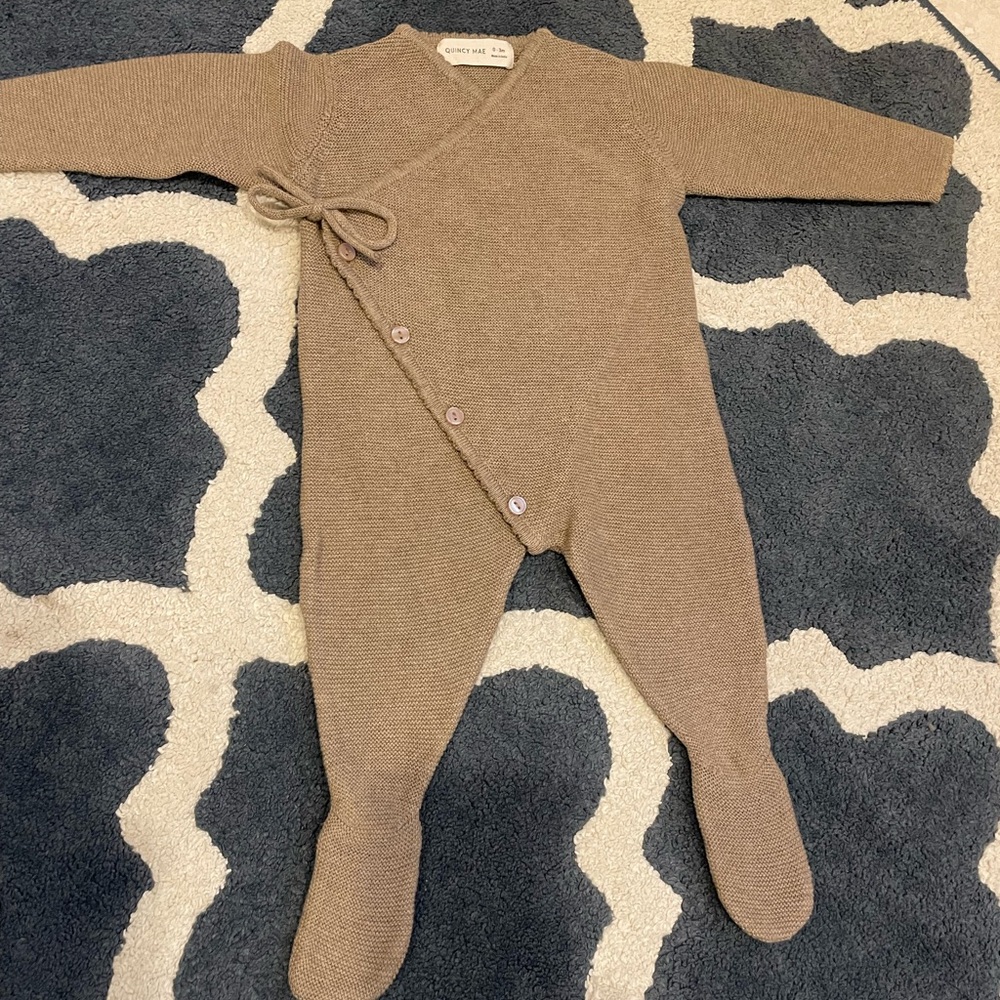 Quincy Mae Wrap Knit Kids Footie